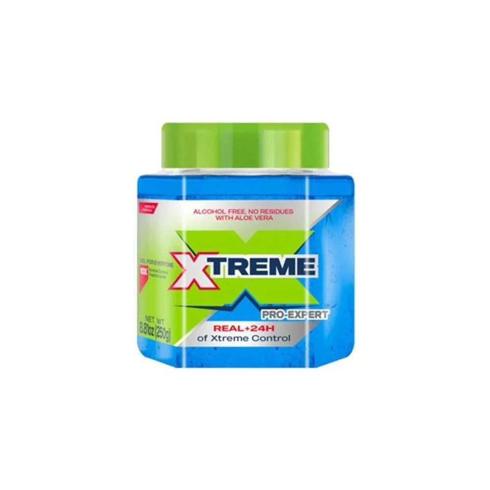 Xtreme Pro-Expert Blue Styling Hair Gel Xtreme Control W Aloe Vera 8.82oz / 35.27oz - Image 4
