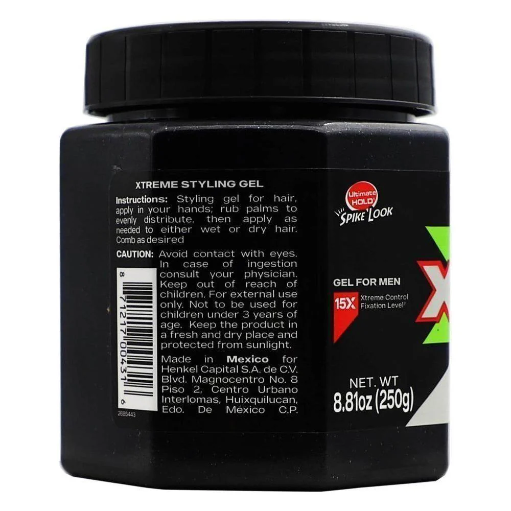 Xtreme Reaction UV Protection Hair Styling Gel Black Performance 8.82oz/250g - Image 3